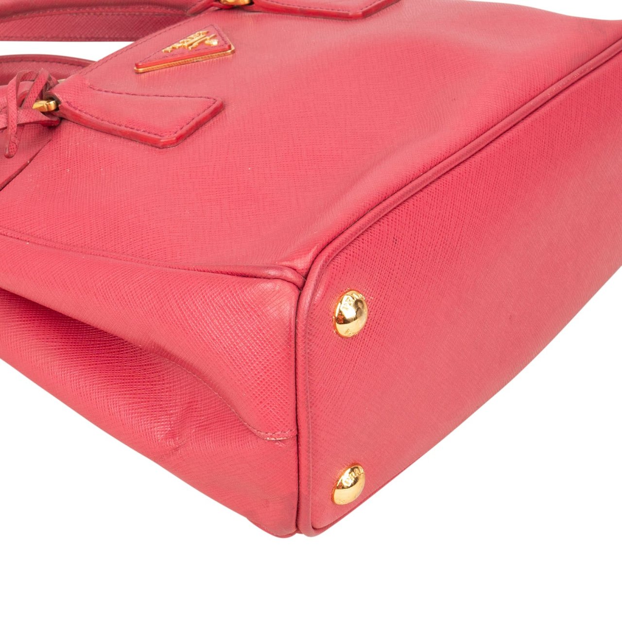 Prada Prada Saffiano Leather Small Galleria Tote Handbag Rood