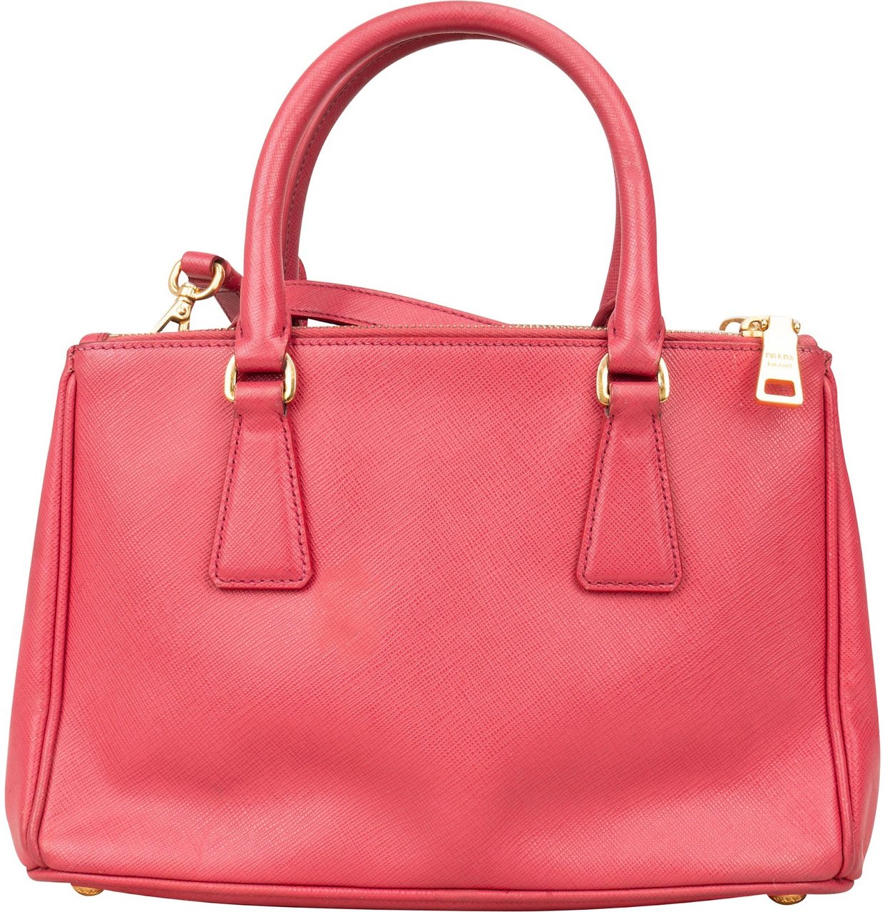 Prada Prada Saffiano Leather Small Galleria Tote Handbag Rood