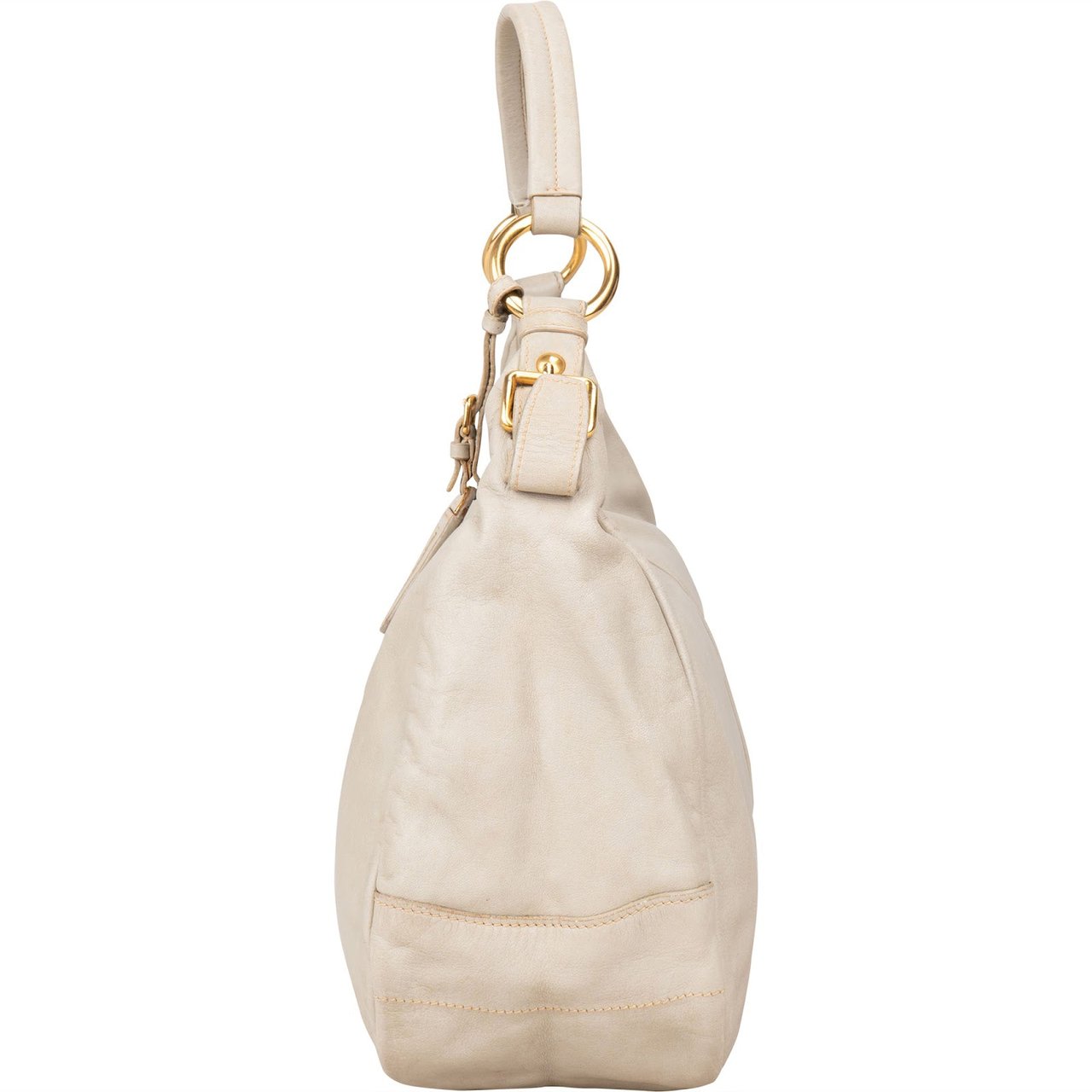 Prada Prada Vitello Daino Leather Hobo Shoulder Bag Beige