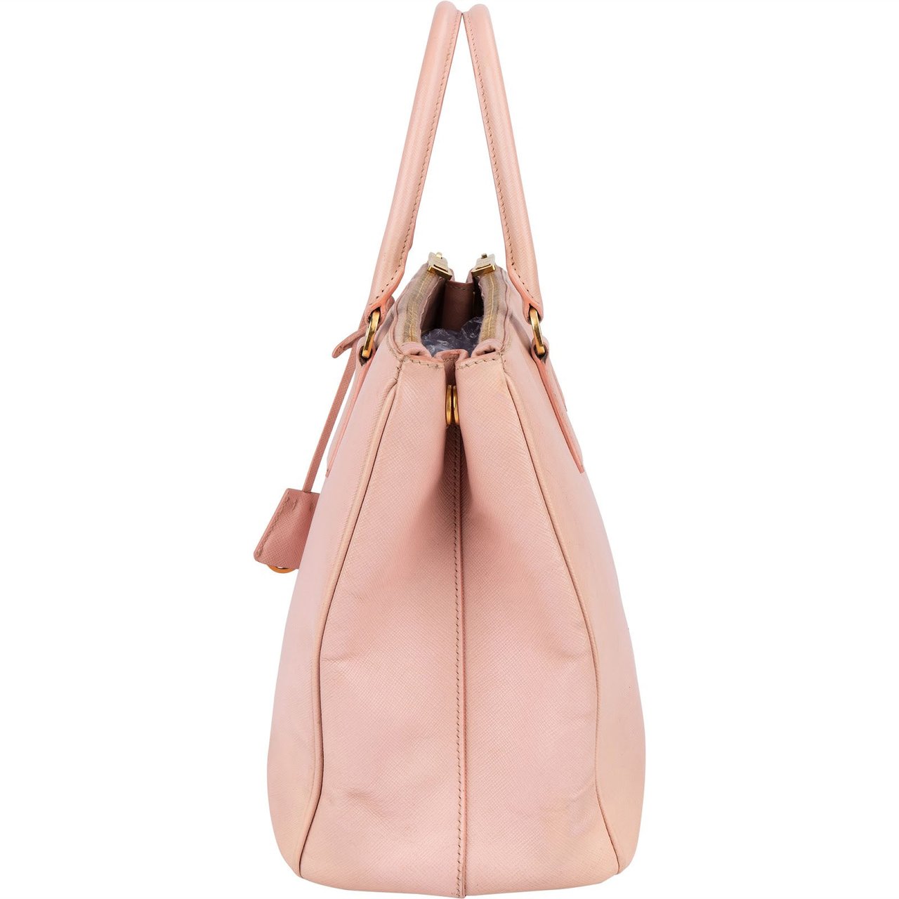 Prada Prada Pink Saffiano Leather Galleria Handbag Rood