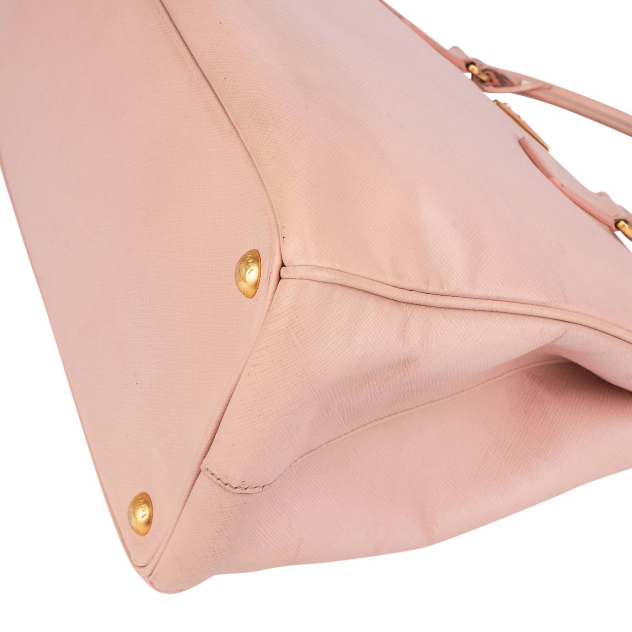 Prada Prada Pink Saffiano Leather Galleria Handbag Rood