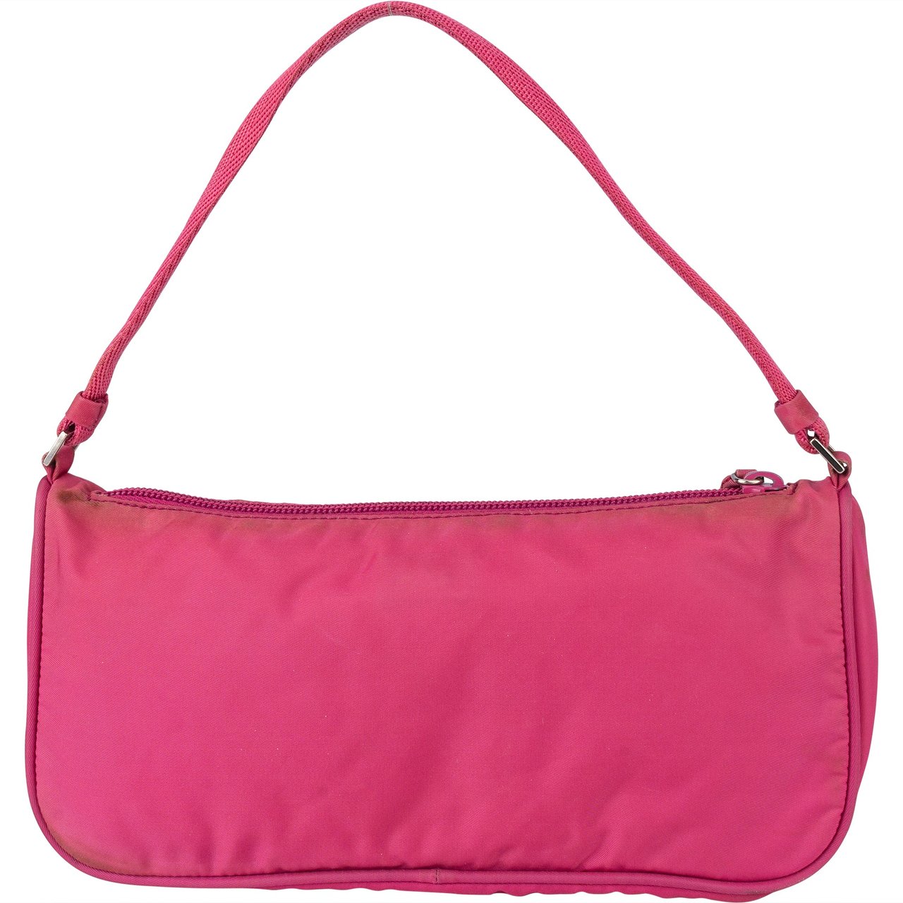 Prada Prada Pink Nylon Triangle Handbag Roze