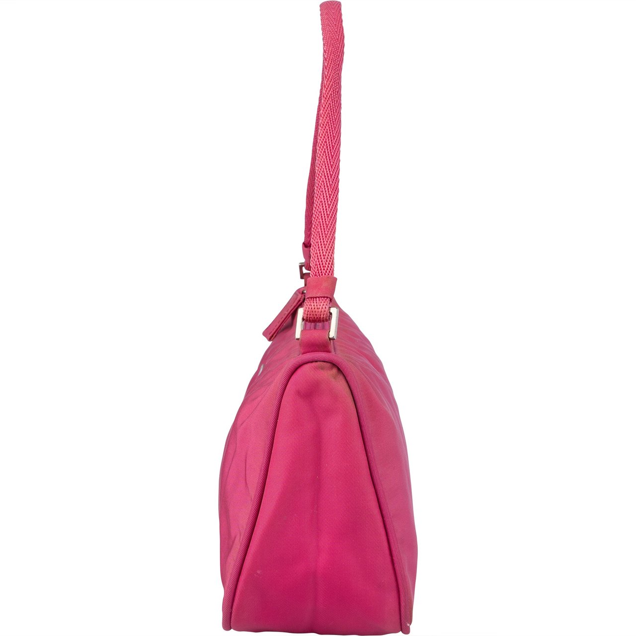 Prada Prada Pink Nylon Triangle Handbag Roze