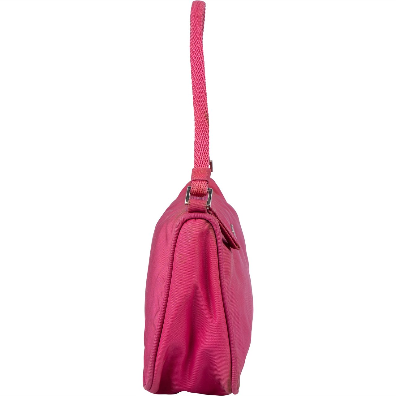 Prada Prada Pink Nylon Triangle Handbag Roze