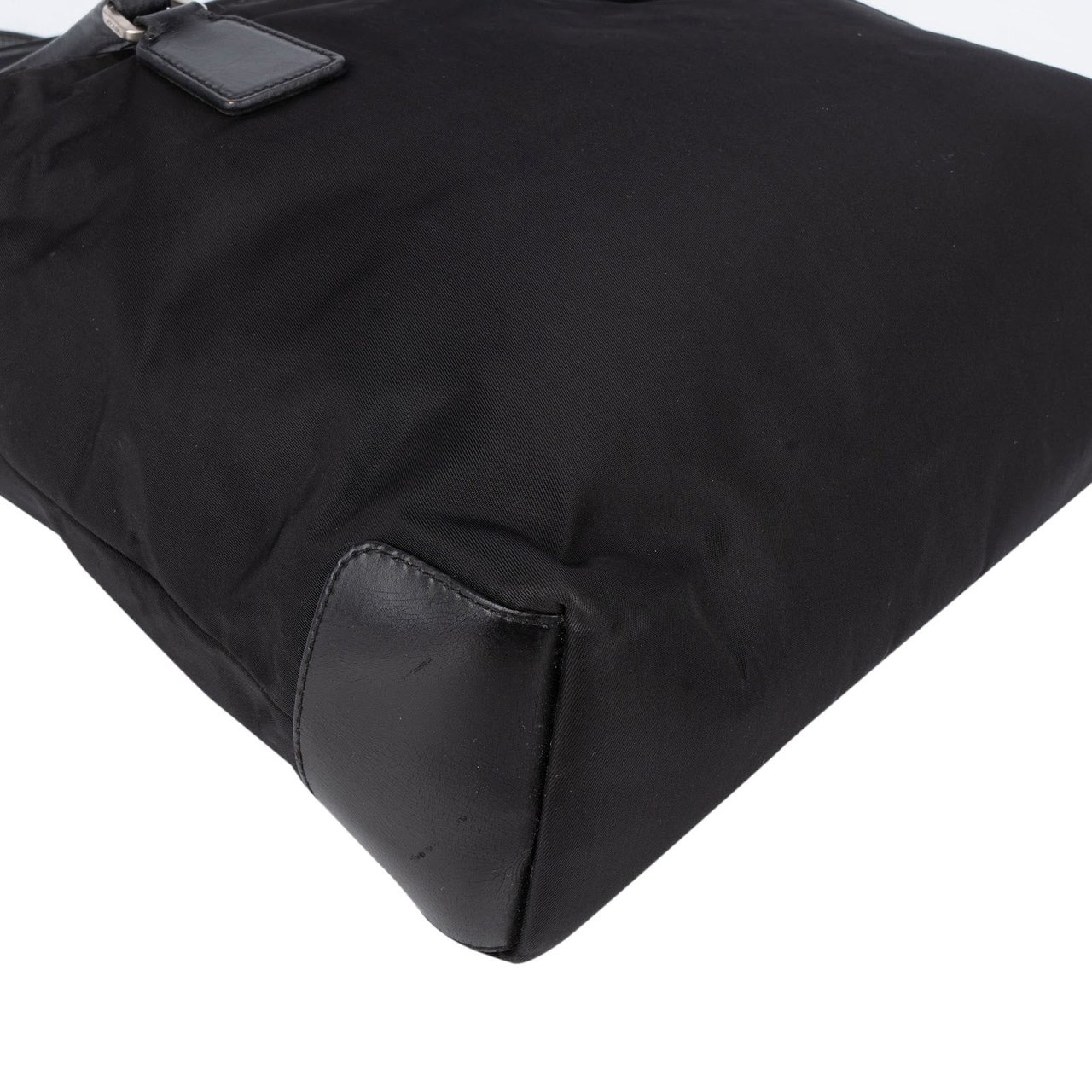 Prada Prada Nylon Triangle Shoulder Bag Zwart