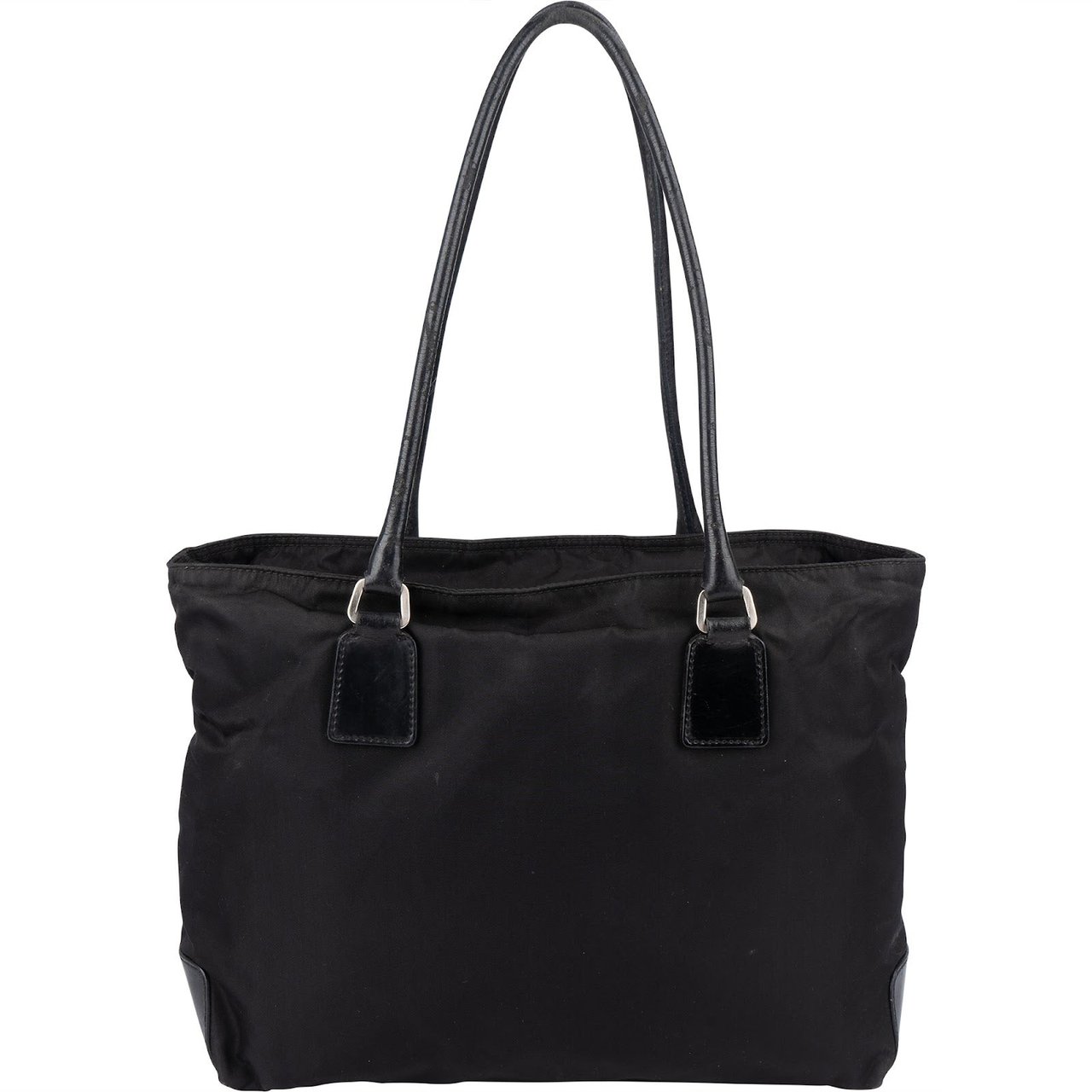 Prada Prada Nylon Triangle Shoulder Bag Zwart