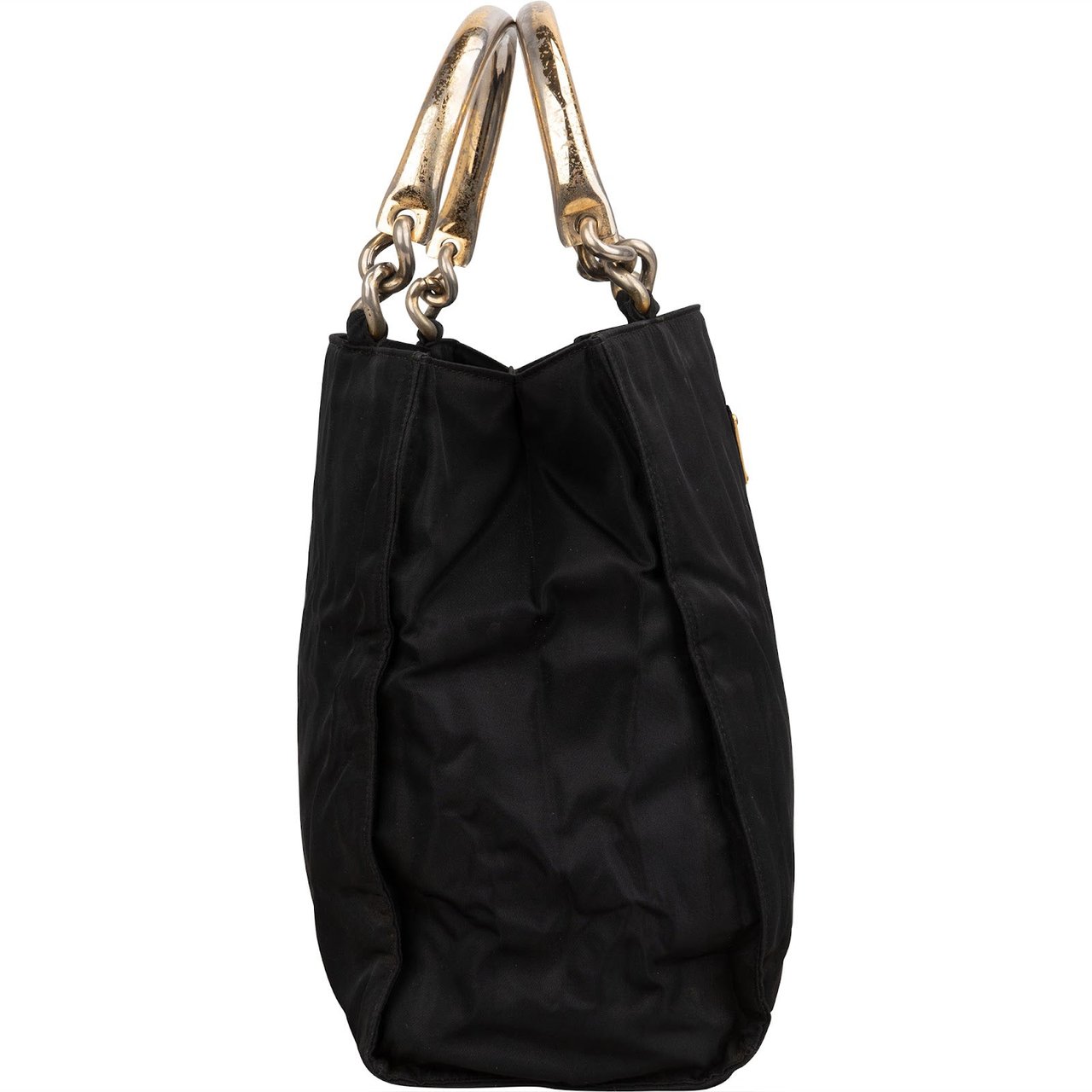 Prada Prada Nylon Triangle Handbag Zwart