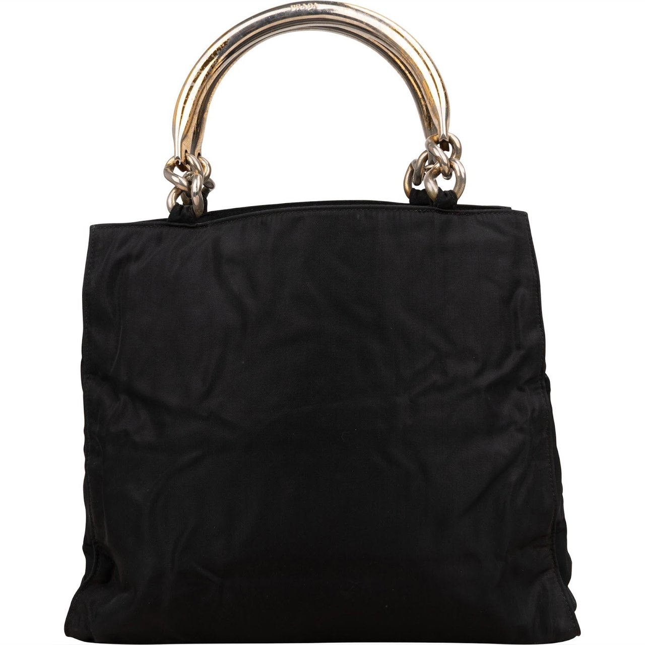Prada Prada Nylon Triangle Handbag Zwart