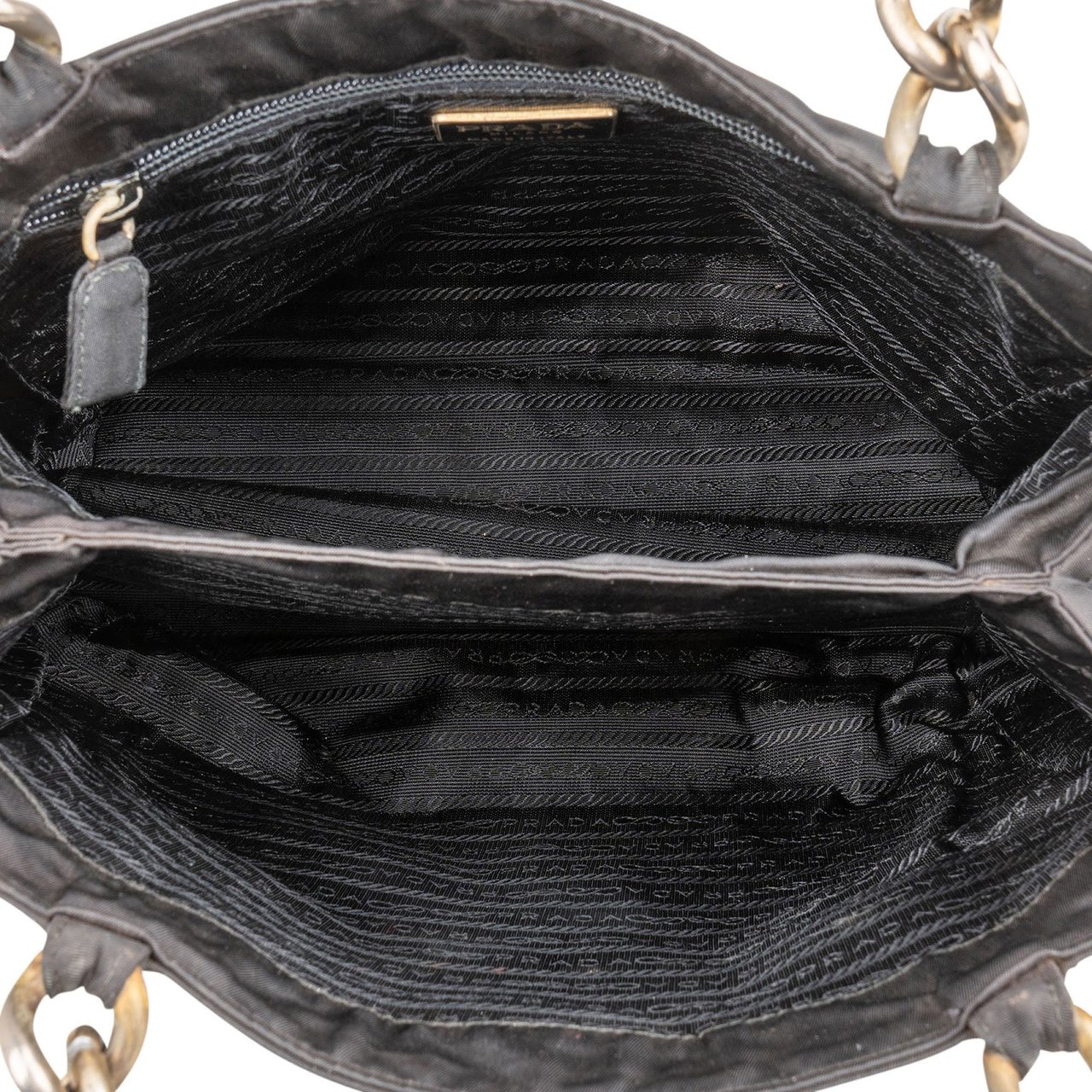 Prada Prada Nylon Triangle Handbag Zwart