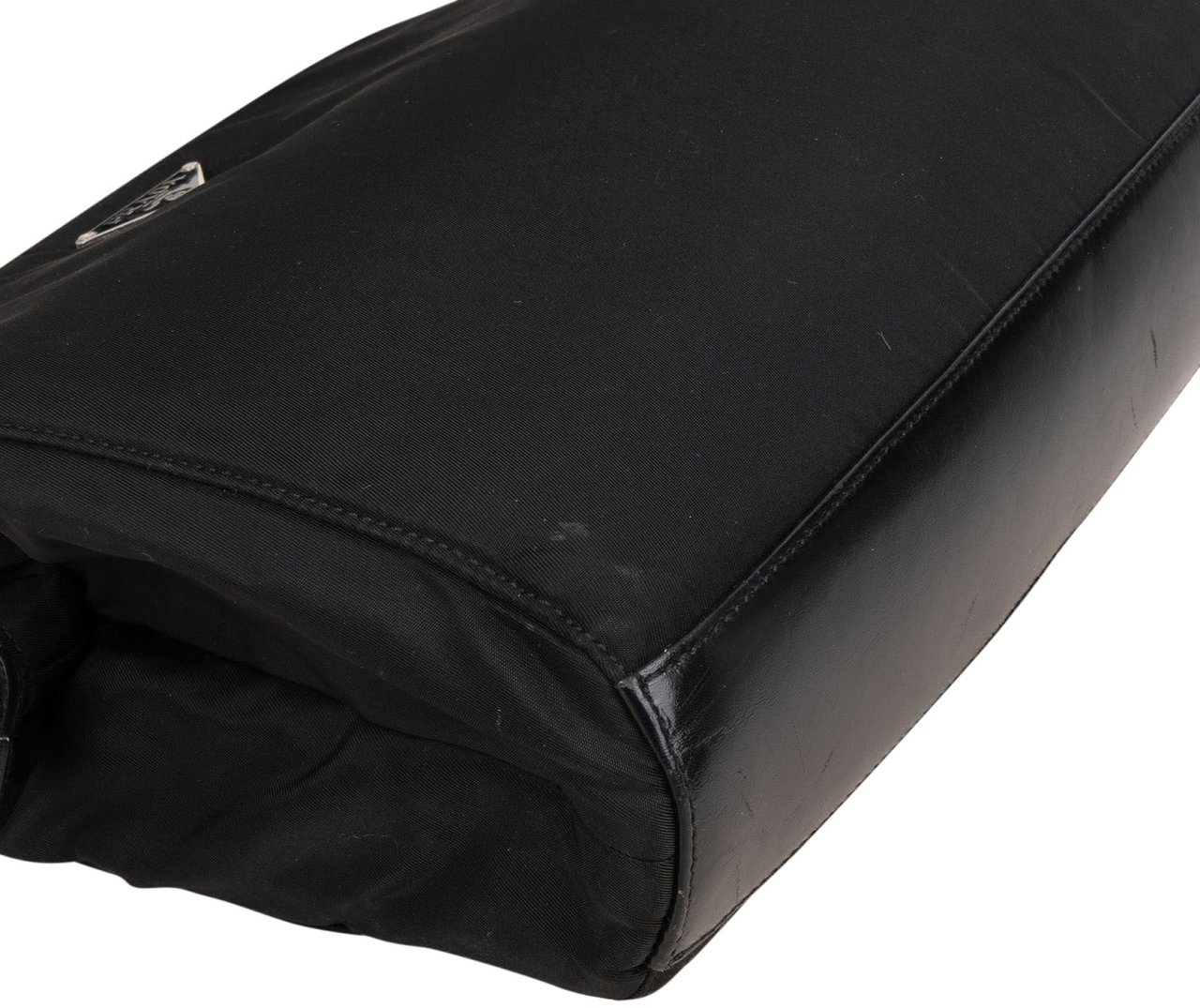 Prada Prada Black Nylon Triangle Handbag Zwart