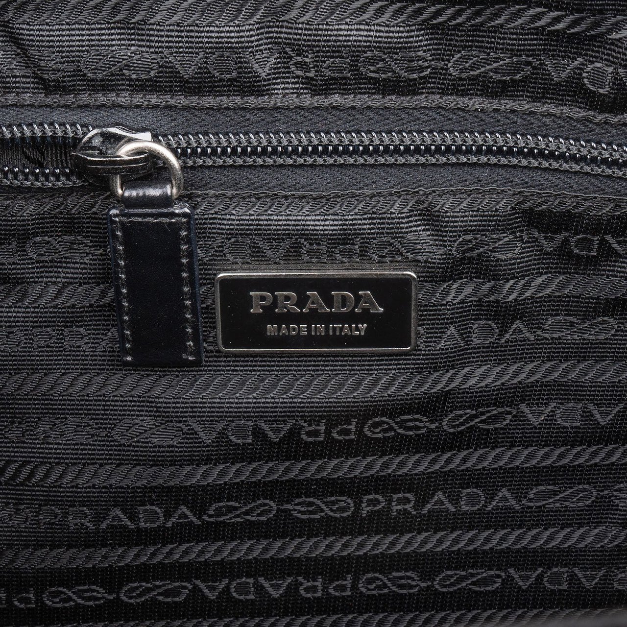 Prada Prada Black Nylon Triangle Handbag Zwart