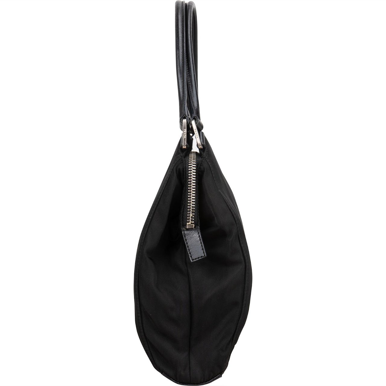 Prada Prada Black Nylon Triangle Handbag Zwart