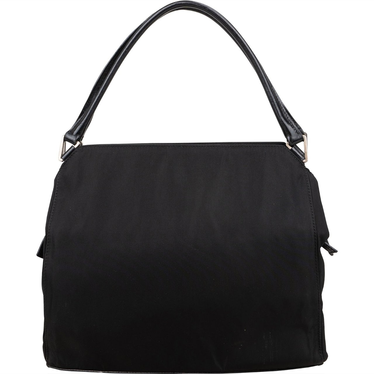 Prada Black Nylon Triangle Handbag Zwart