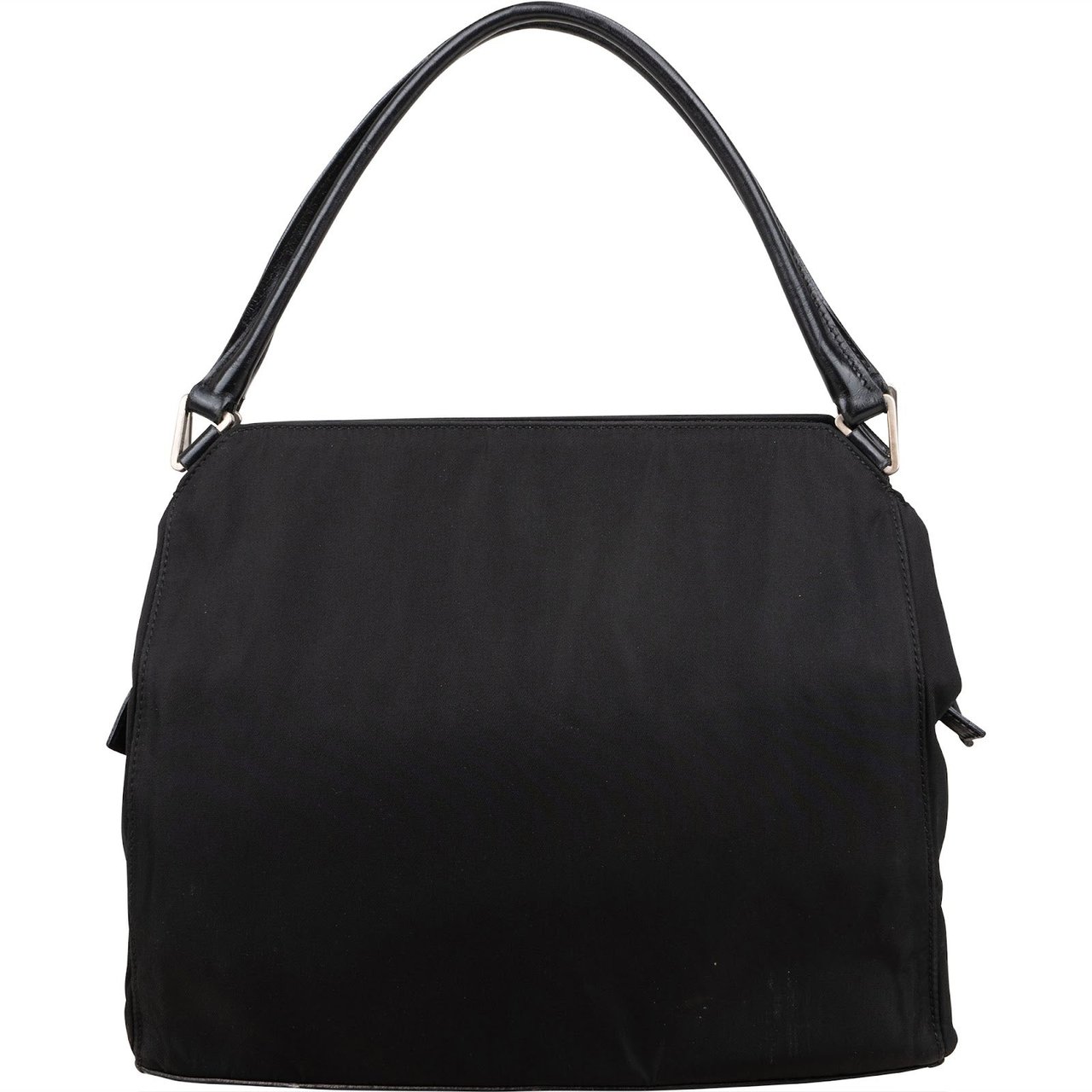 Prada Prada Black Nylon Triangle Handbag Zwart