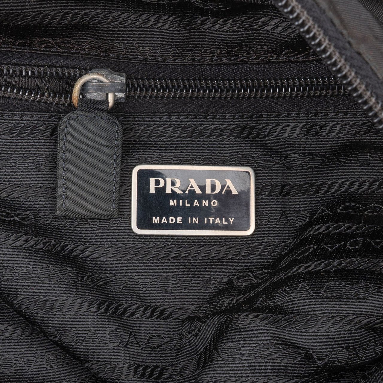 Prada Prada Nylon Triangle Tote Shoulder Bag Zwart