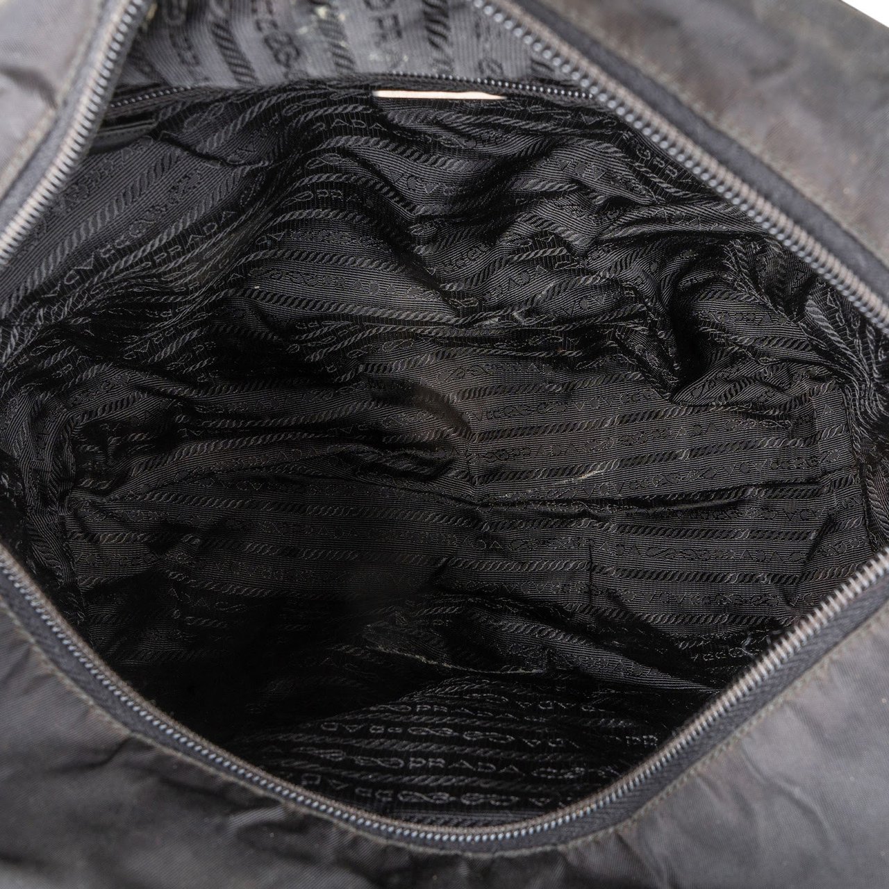 Prada Prada Nylon Triangle Tote Shoulder Bag Zwart