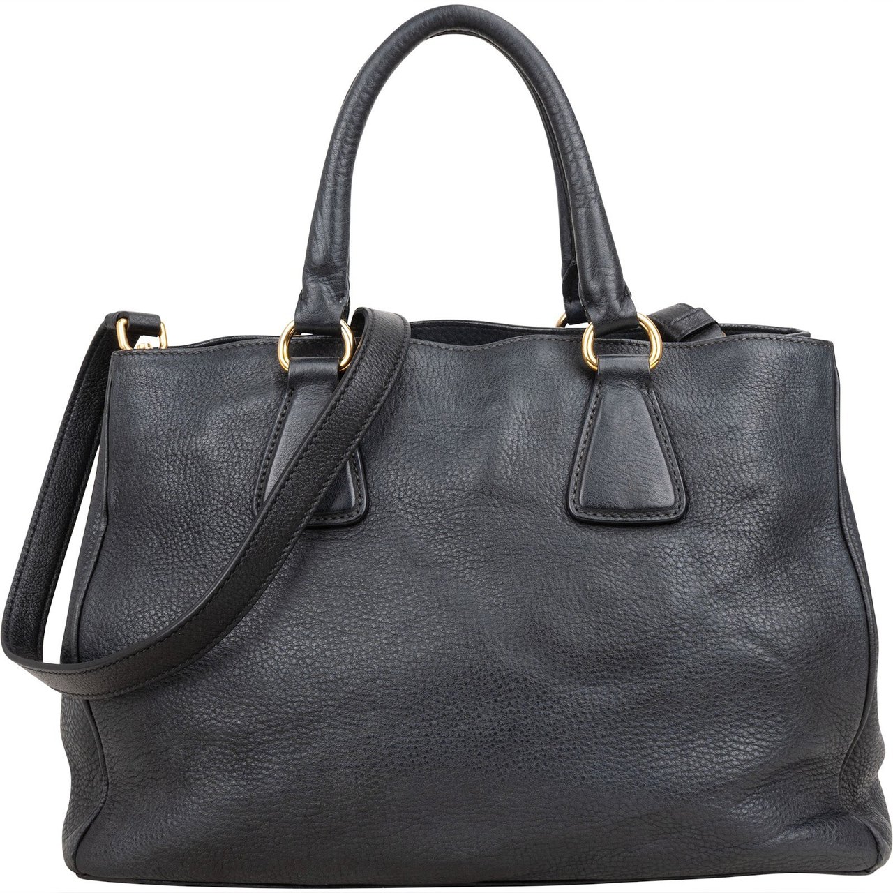 Prada Prada Soft Calfskin Galleria Handbag Zwart