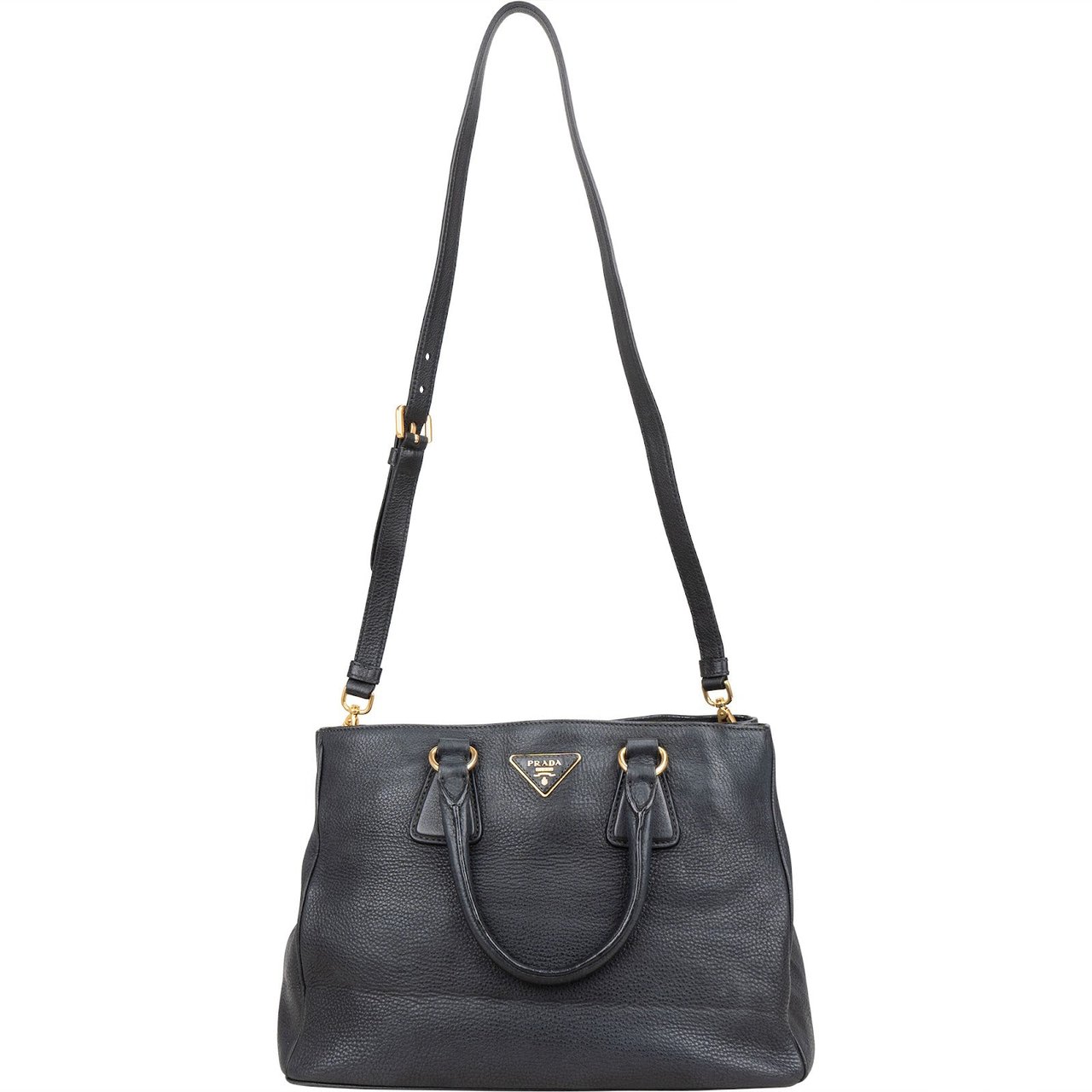 Prada Prada Soft Calfskin Galleria Handbag Zwart