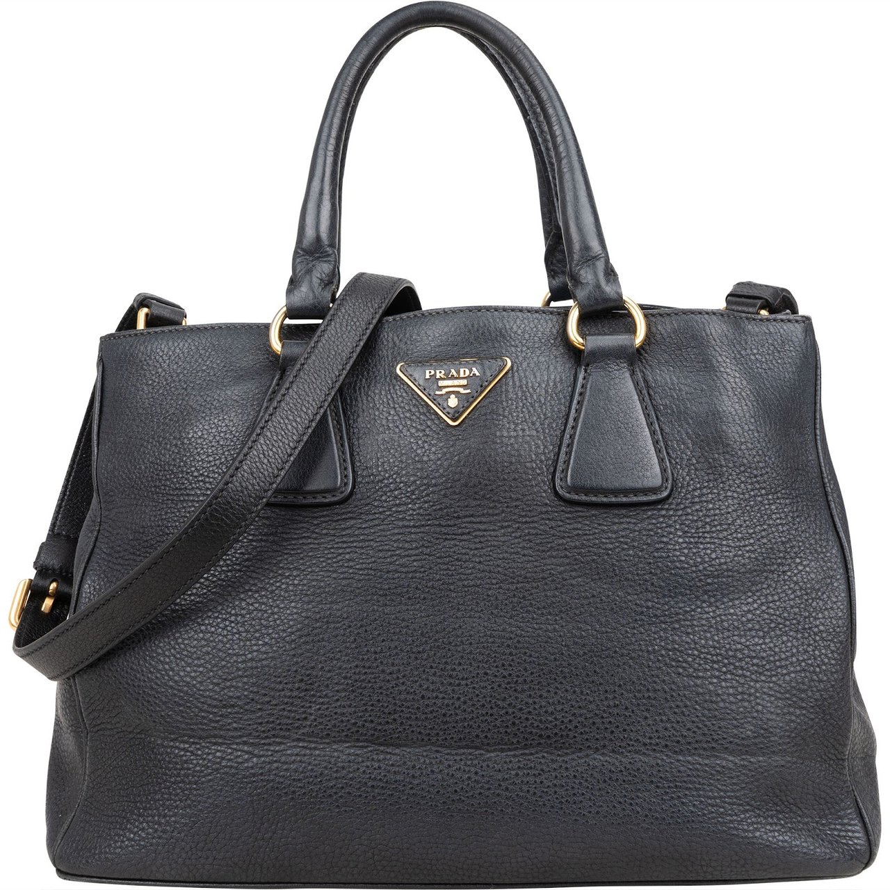 Prada Soft Calfskin Galleria Handbag Zwart