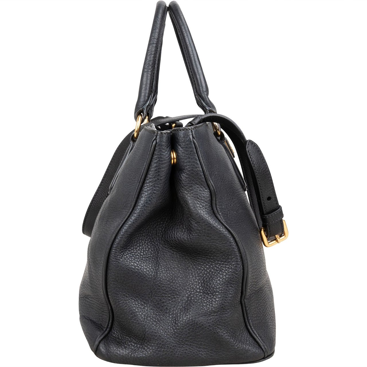 Prada Prada Soft Calfskin Galleria Handbag Zwart
