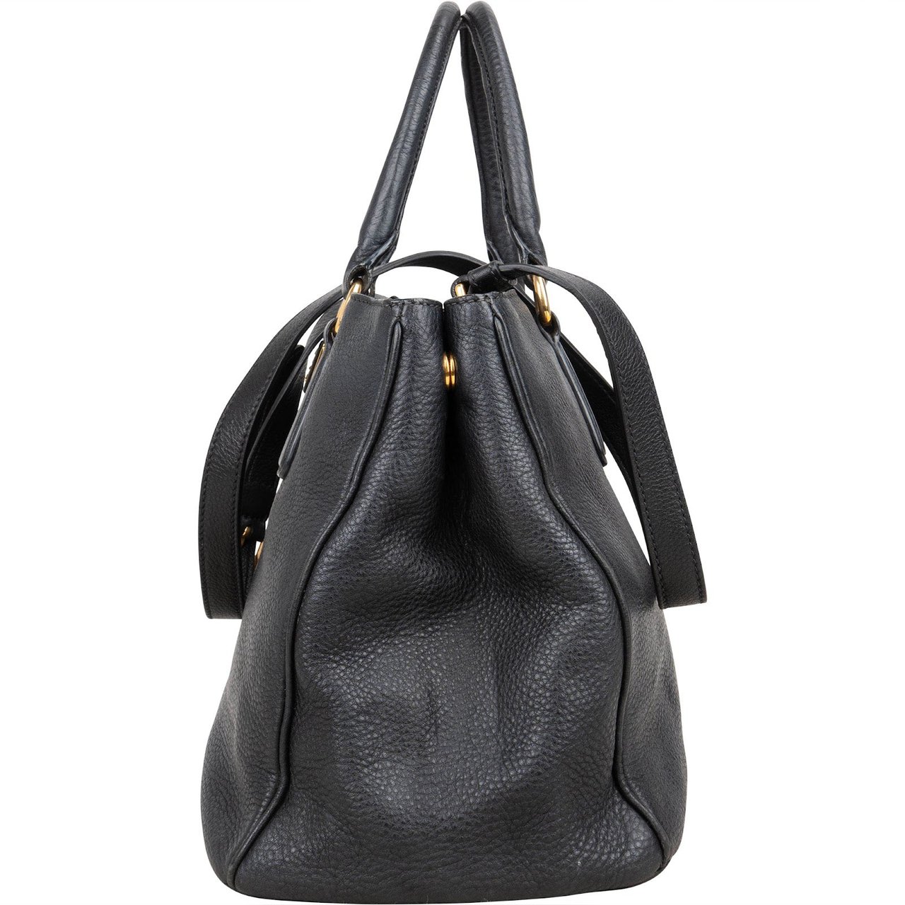 Prada Prada Soft Calfskin Galleria Handbag Zwart