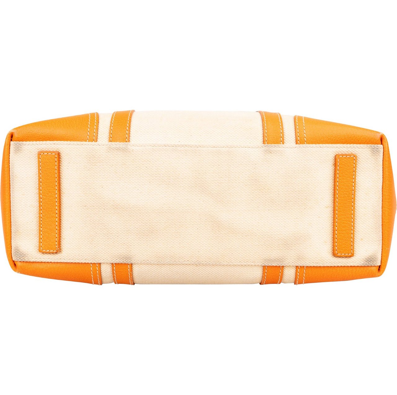 Prada Prada Canvas and Leather Triangle Shoulder Bag Oranje