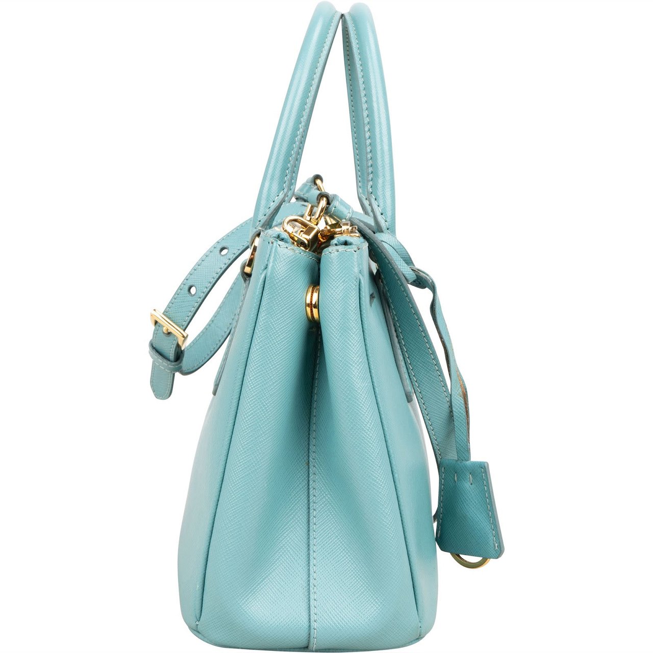 Prada Prada Saffiano Leather Galleria Handbag Lichtblauw