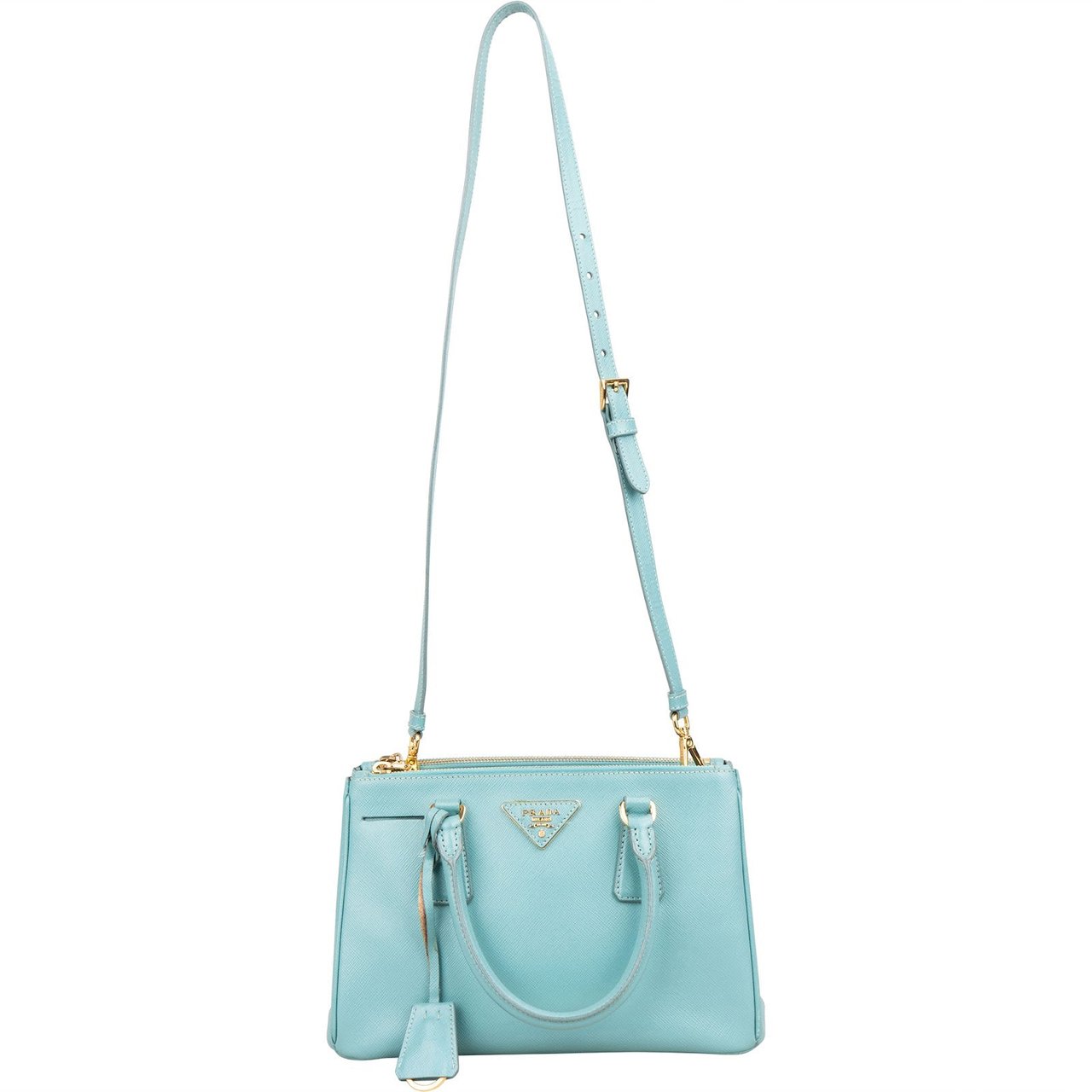 Prada Prada Saffiano Leather Galleria Handbag Lichtblauw