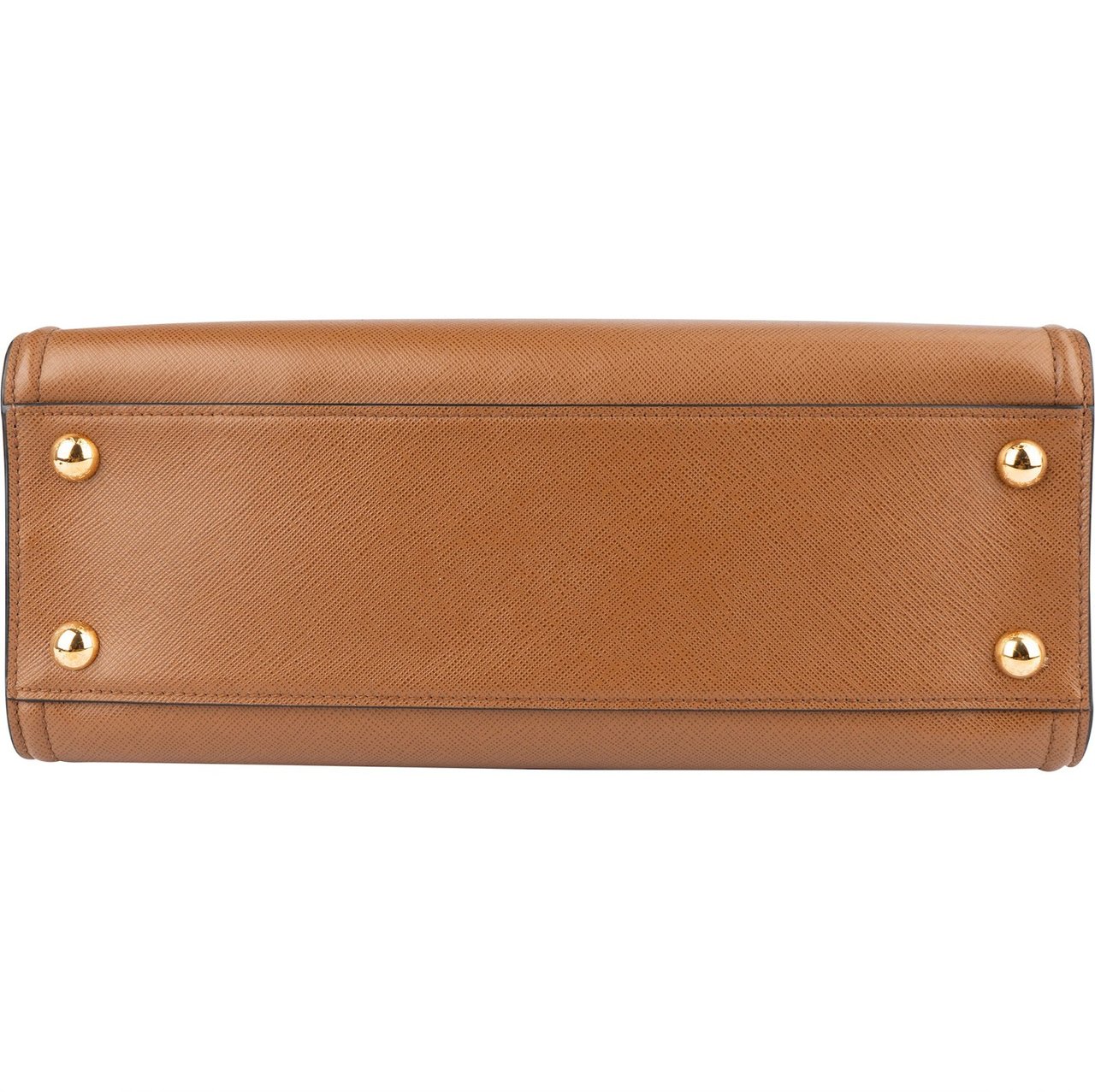 Prada Prada Brown Saffiano and Calf Leather 2Way Handbag Bruin