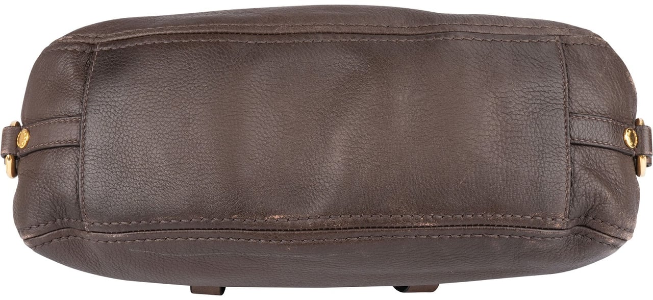 Prada Prada Vitello Daino Bauletto Handbag Bruin