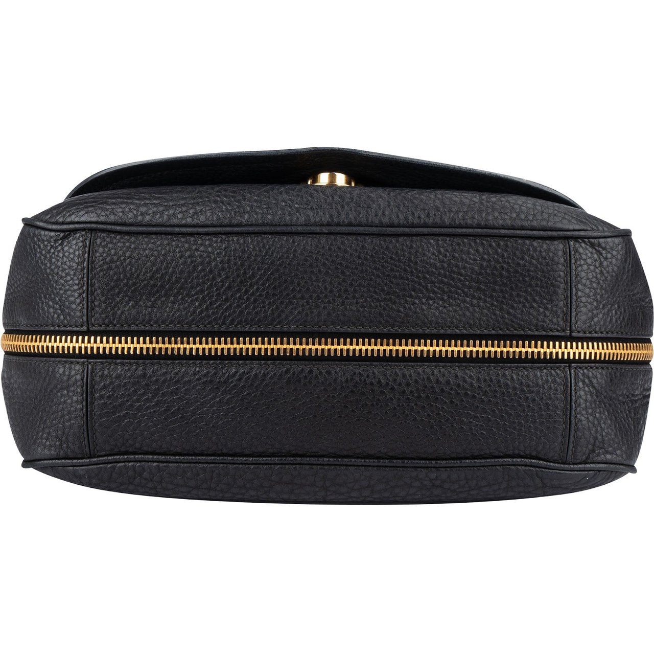 Prada Prada Vitello Daino Flap Hobo Shoulder Bag Zwart