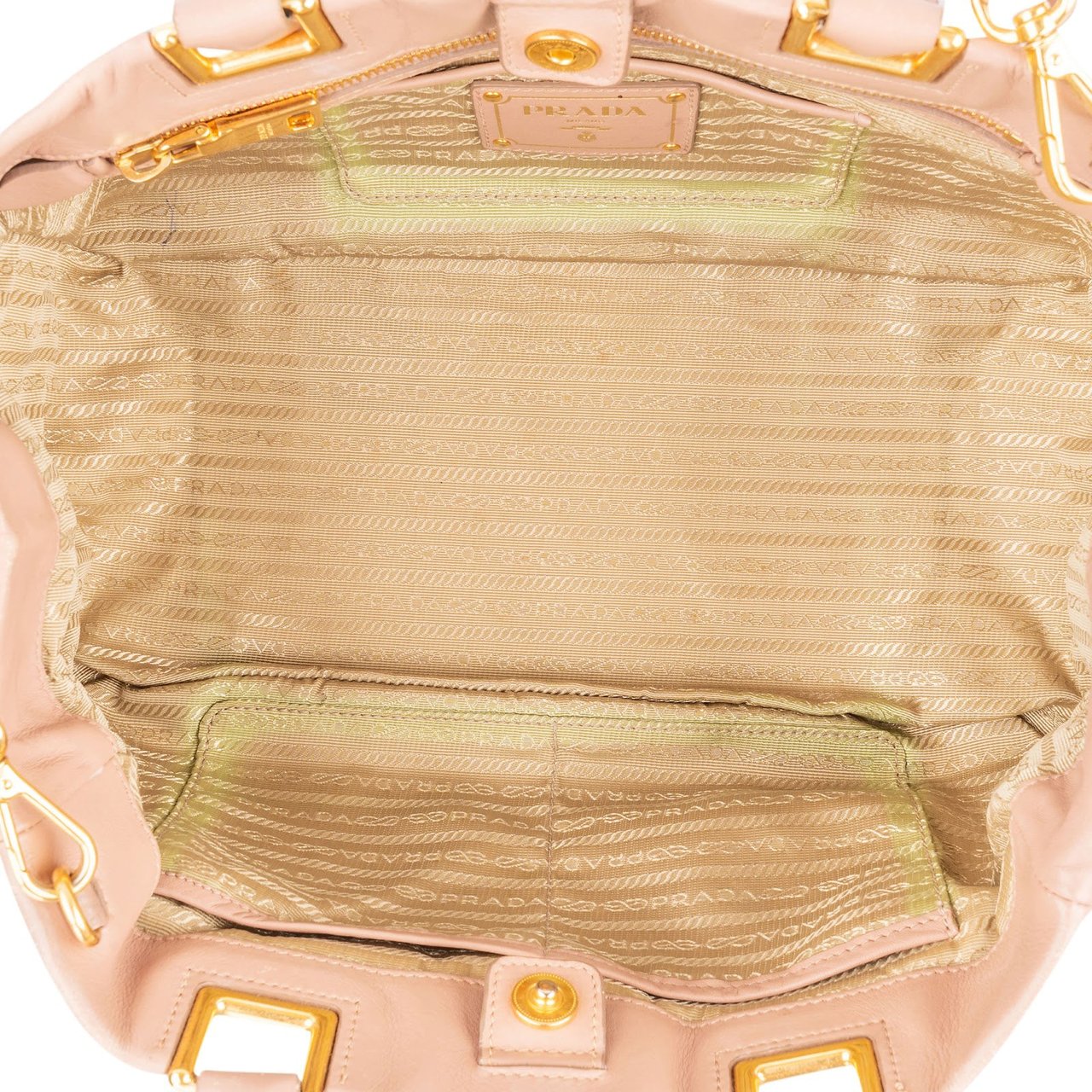 Prada Prada Pink Vitello Daino Bow Handbag Rood