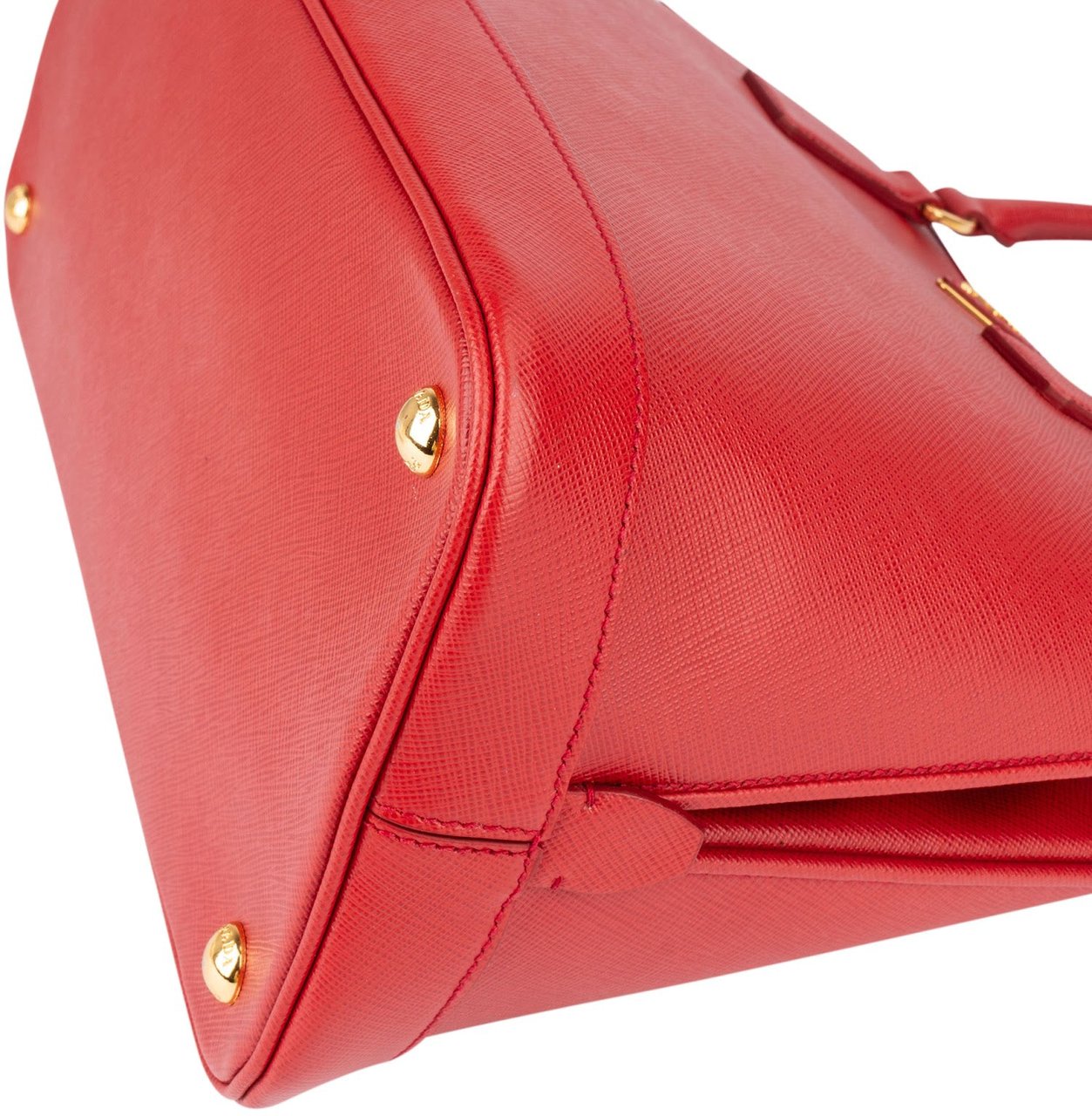 Prada Red Saffiano Leather Promenade Handbag Divers