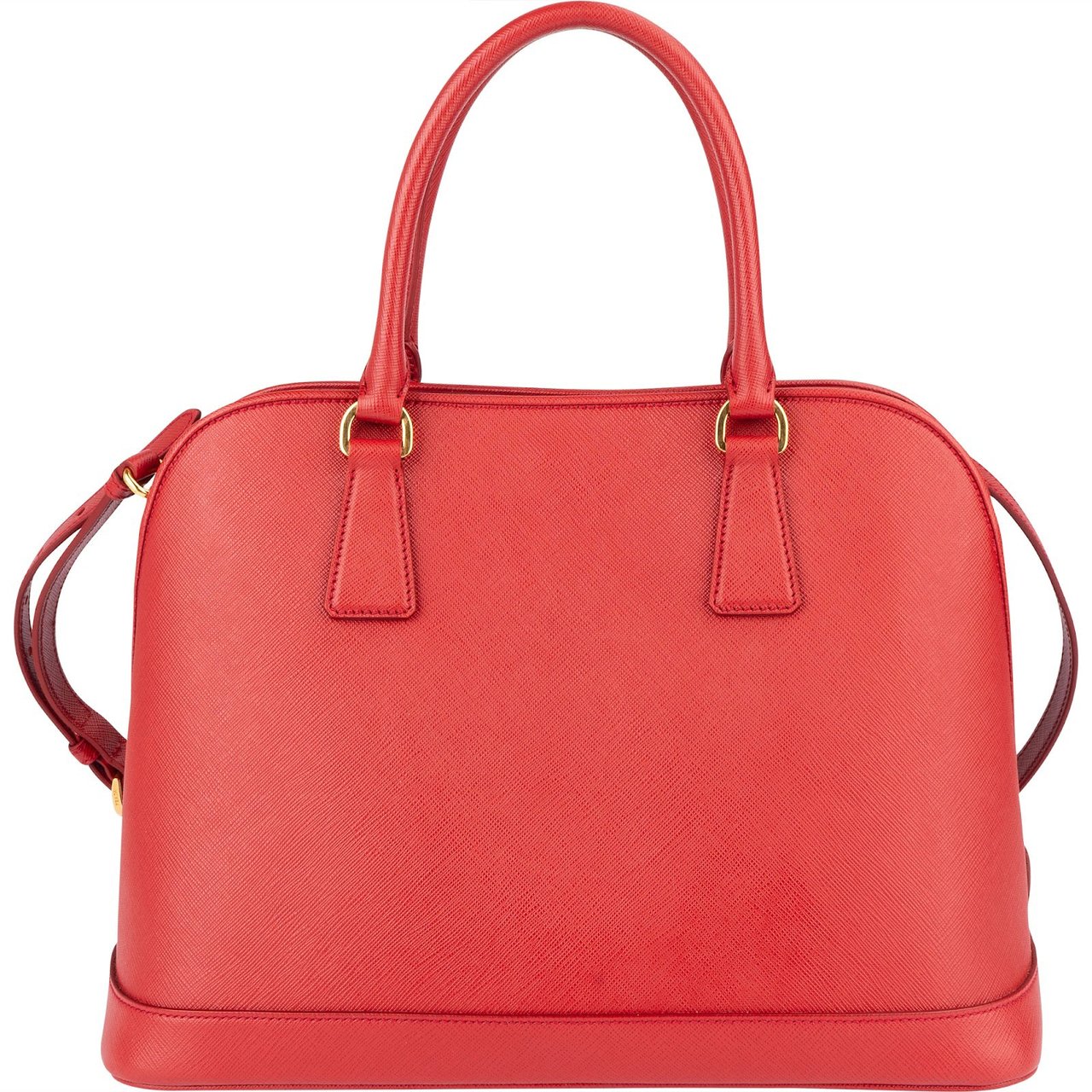 Prada Prada Red Saffiano Leather Promenade Handbag Rood