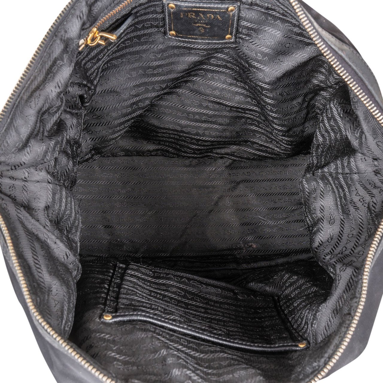 Prada Prada Tessuto Tote Shoulder Bag Zwart