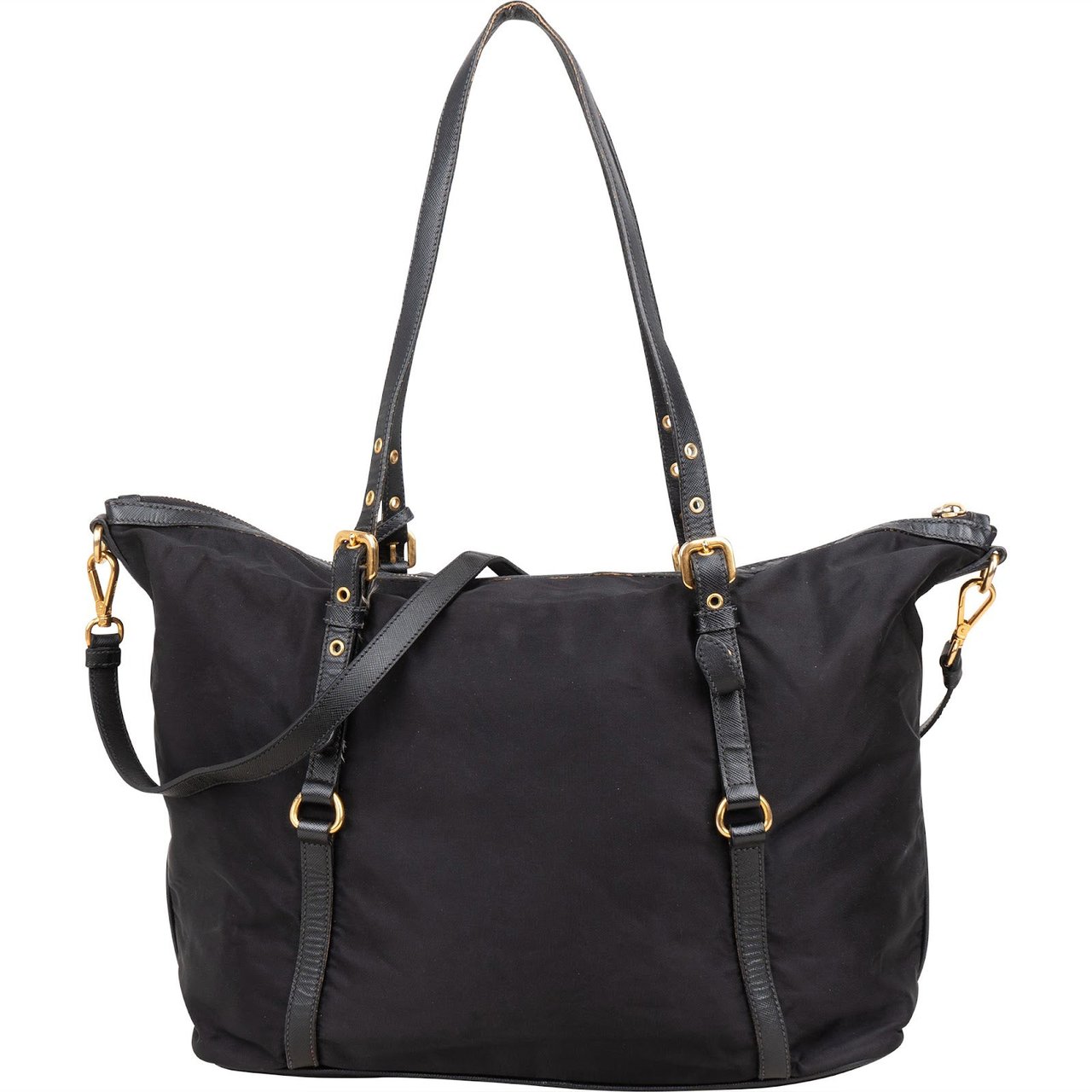 Prada Prada Tessuto Tote Shoulder Bag Zwart