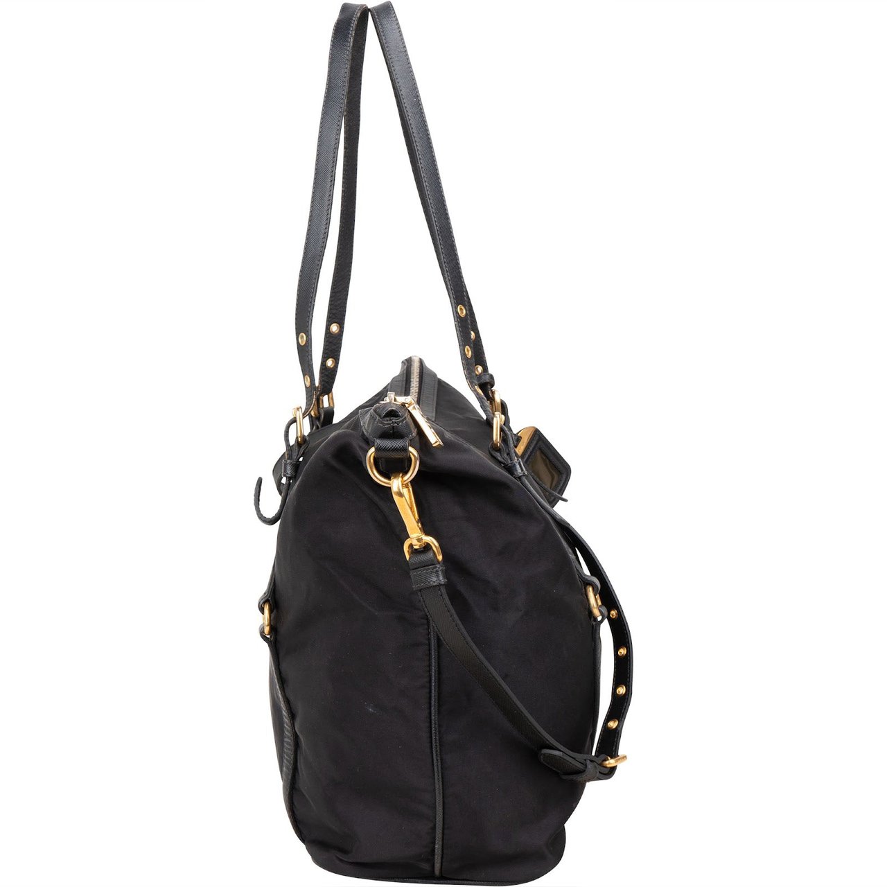 Prada Prada Tessuto Tote Shoulder Bag Zwart