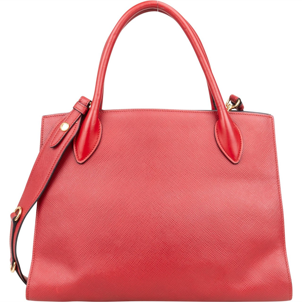 Prada Saffiano Leather Tote Handbag Rood