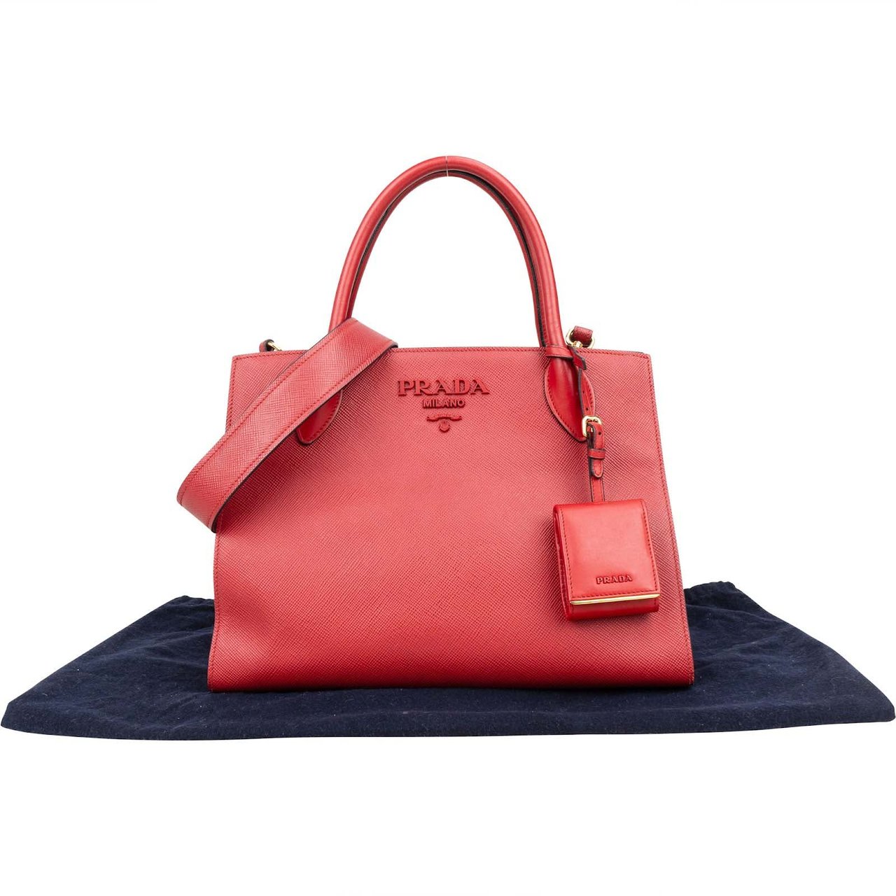 Prada Saffiano Leather Tote Handbag Divers