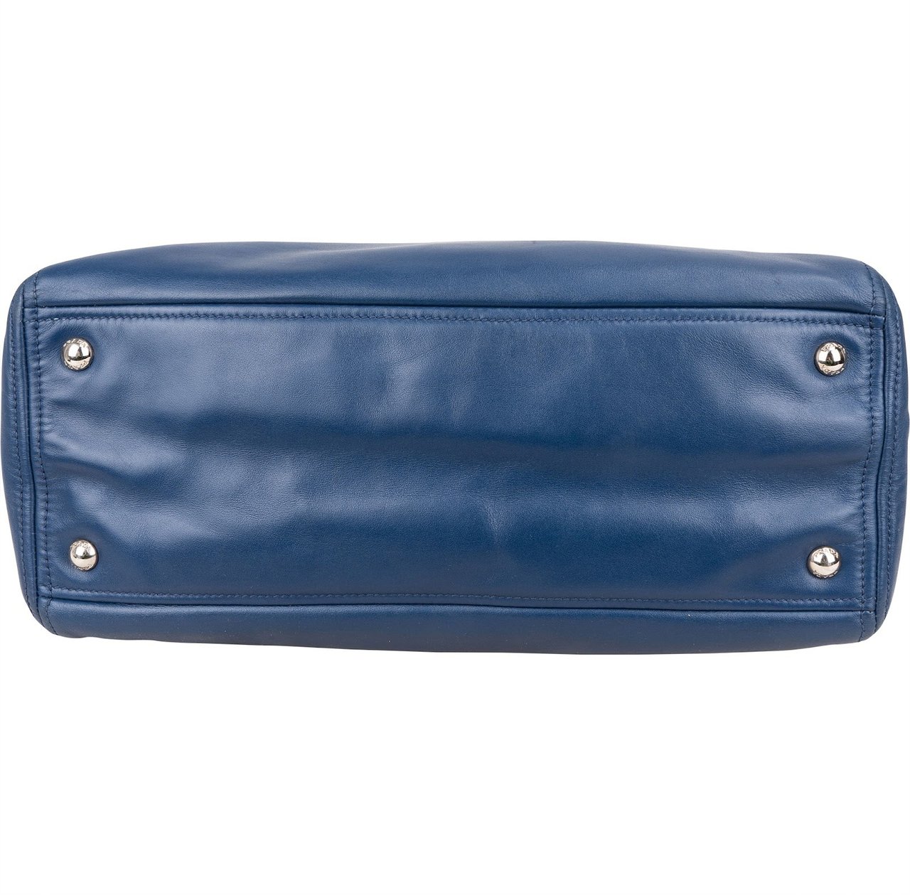 Prada Vitello Soft Leather Galleria Handbag Blauw