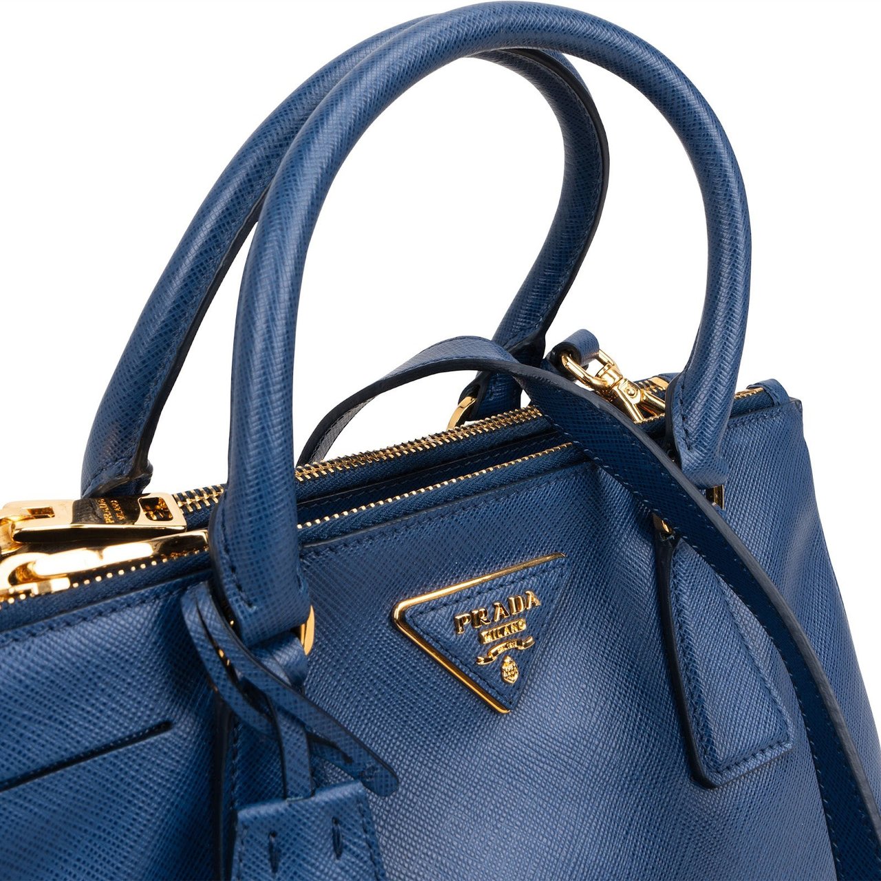 Prada Prada Saffiano Leather Small Galleria Handbag Blauw