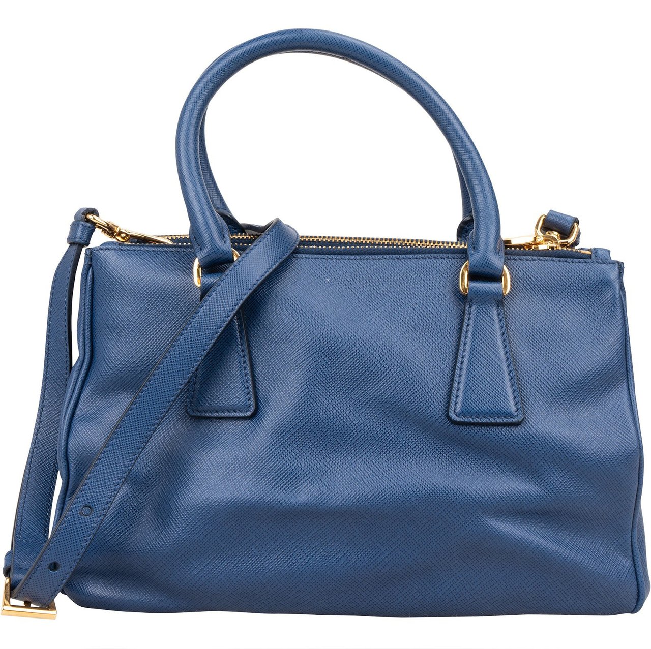 Prada Prada Saffiano Leather Small Galleria Handbag Blauw