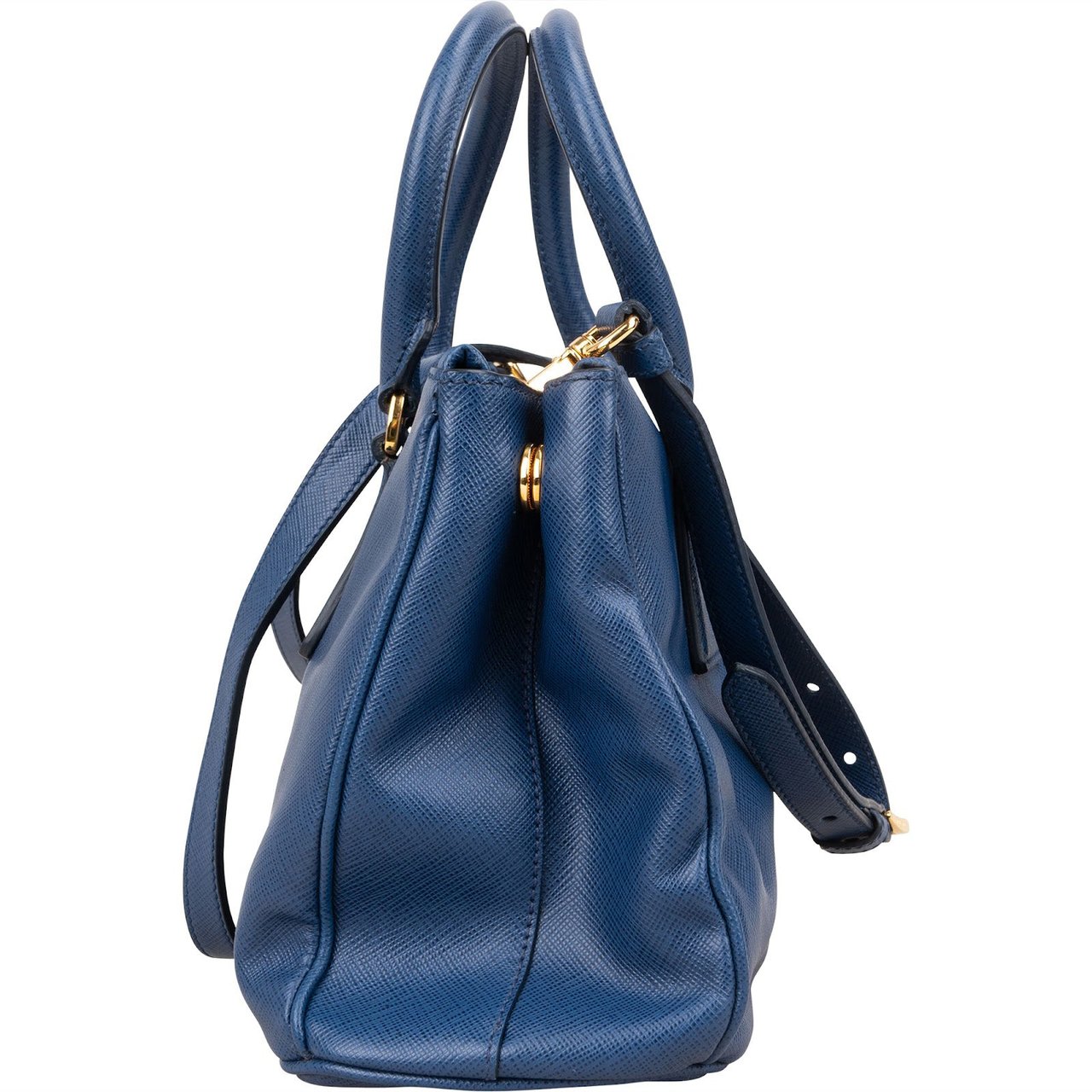 Prada Prada Saffiano Leather Small Galleria Handbag Blauw