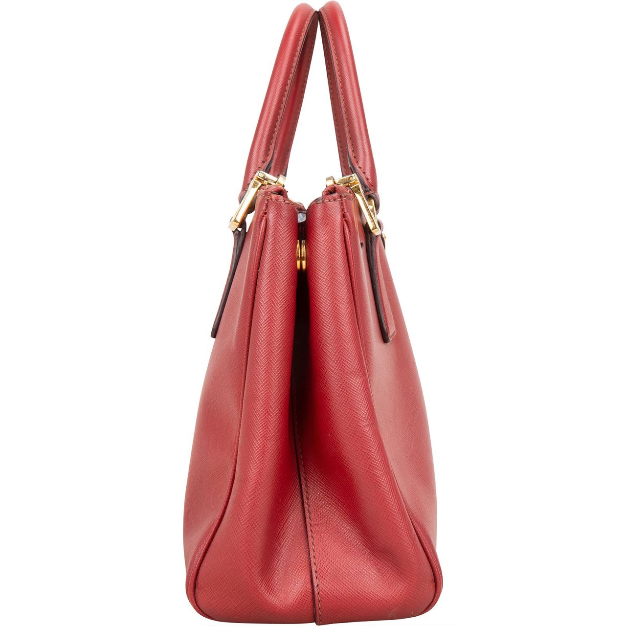 Prada Prada Saffiano Leather Galleria Handbag Rood