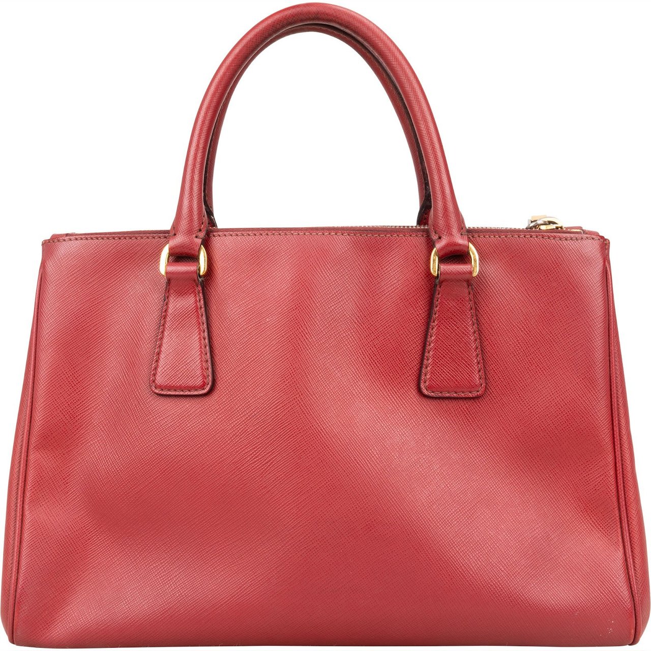 Prada Prada Saffiano Leather Galleria Handbag Rood