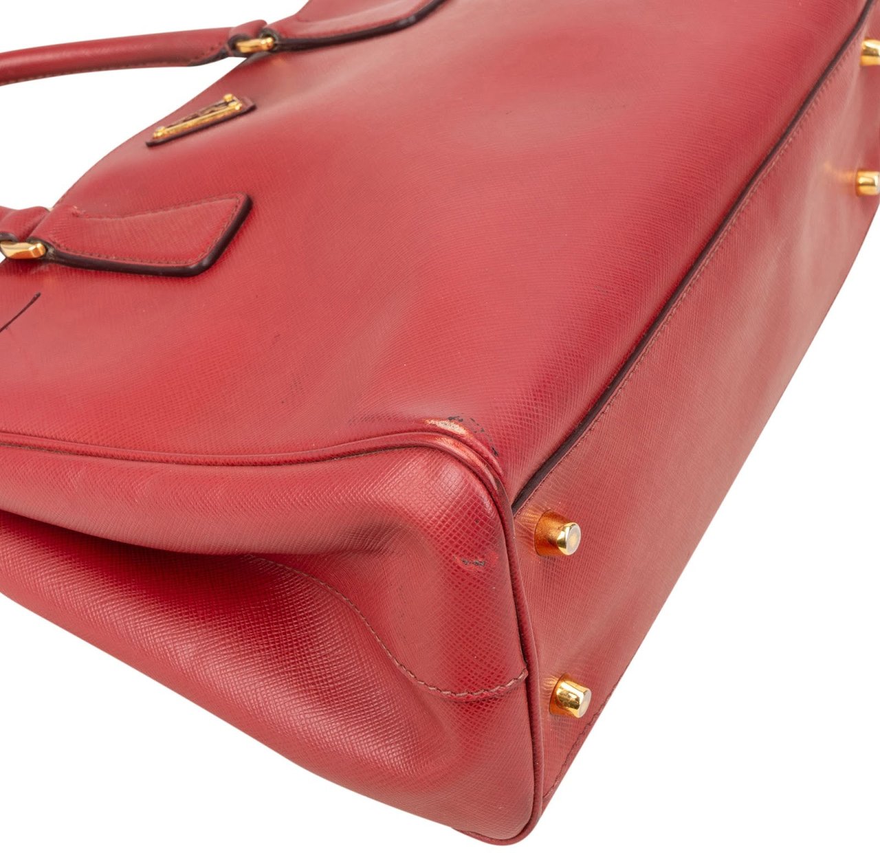 Prada Prada Saffiano Leather Galleria Handbag Rood