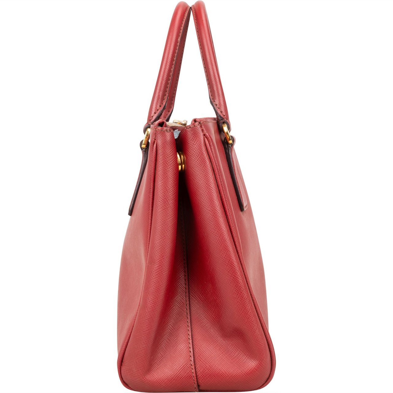 Prada Prada Saffiano Leather Galleria Handbag Rood