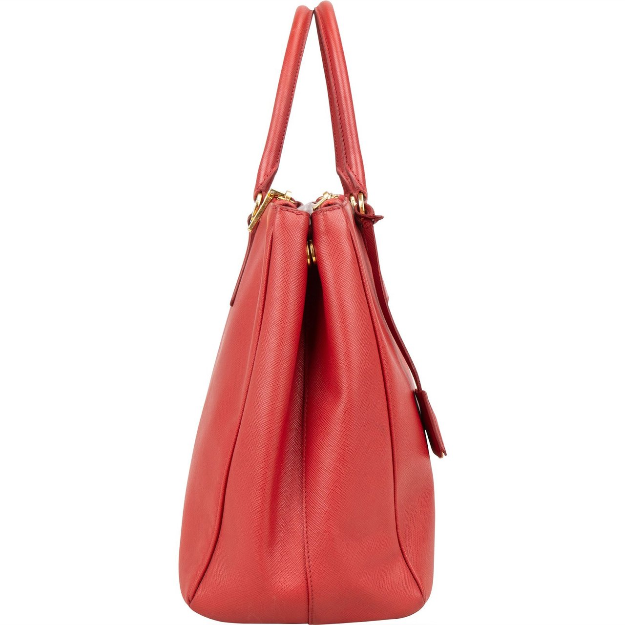 Prada Prada Saffiano Leather Galleria Handbag Rood