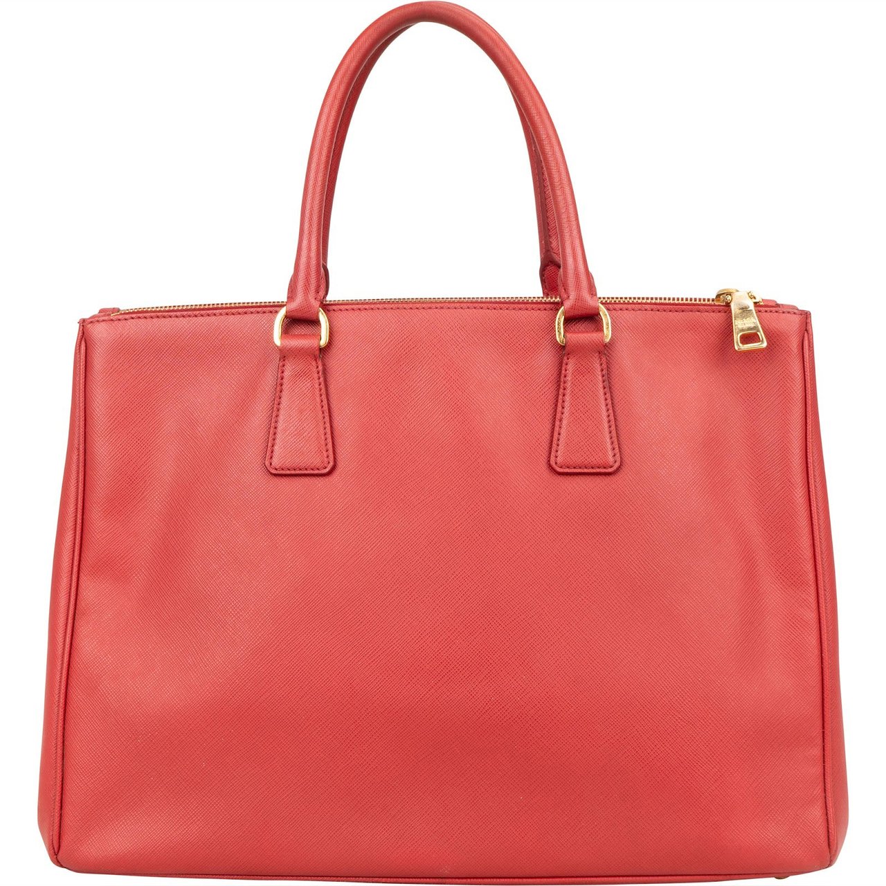 Prada Prada Saffiano Leather Galleria Handbag Rood