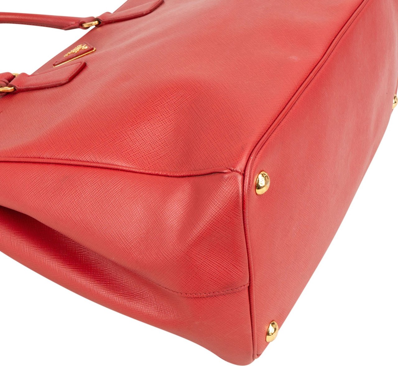 Prada Prada Saffiano Leather Galleria Handbag Rood